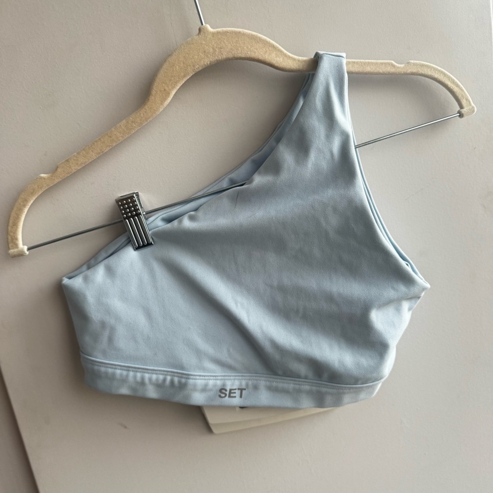 Set Active Luxform One Shoulder Sports Bra Light Blue - Picture 2 of 4